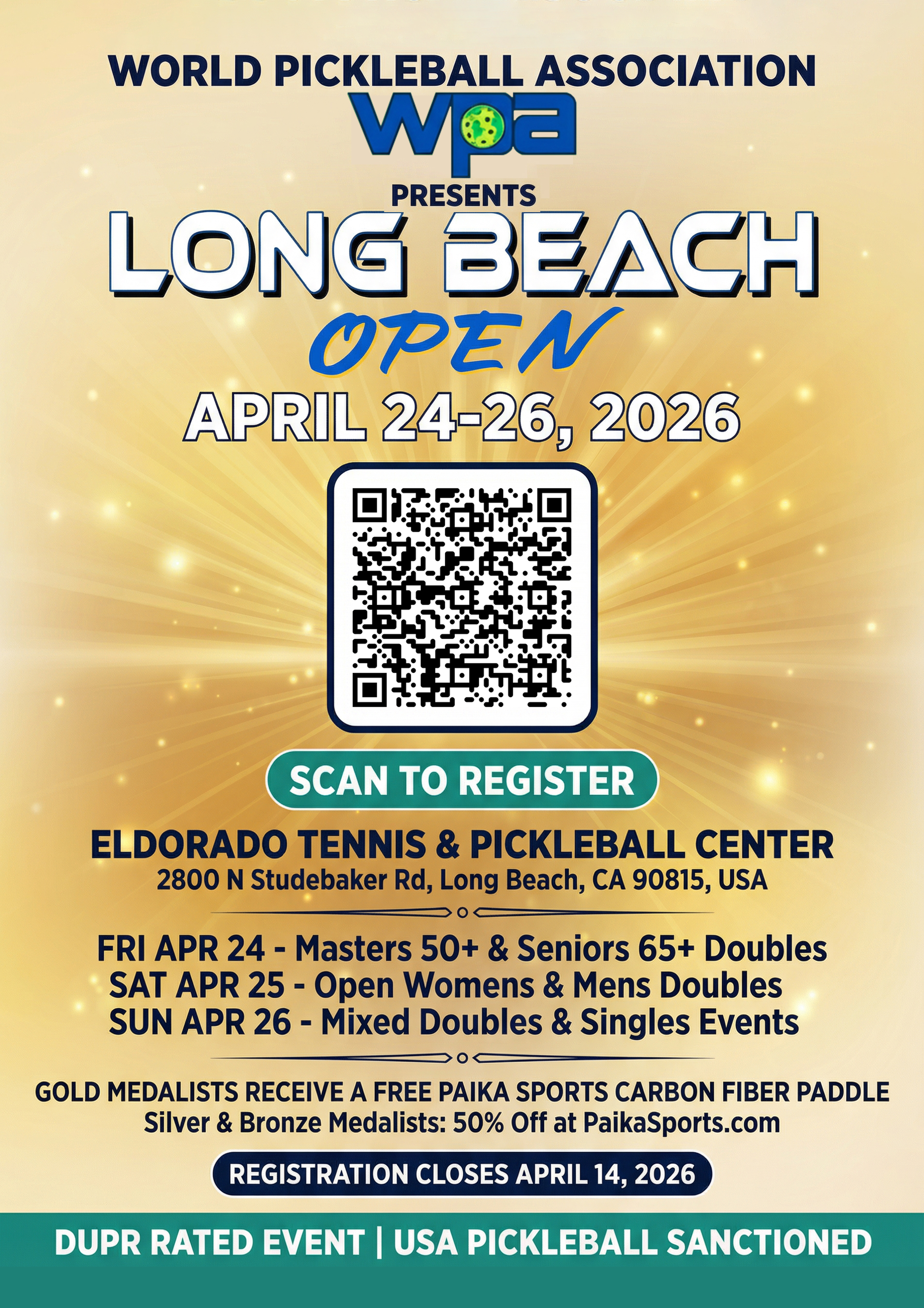 WPA Long Beach Open tournament poster